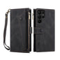 ESEBLE Retro Frosted RFID Flip Leather Phone Case, For Samsung Galaxy S25+ 5G, For Samsung Galaxy S25 Ultra 5G, For Samsung Galaxy S24 FE 5G, For Samsung Galaxy S24 Ultra 5G, For Samsung Galaxy S24+ 5G