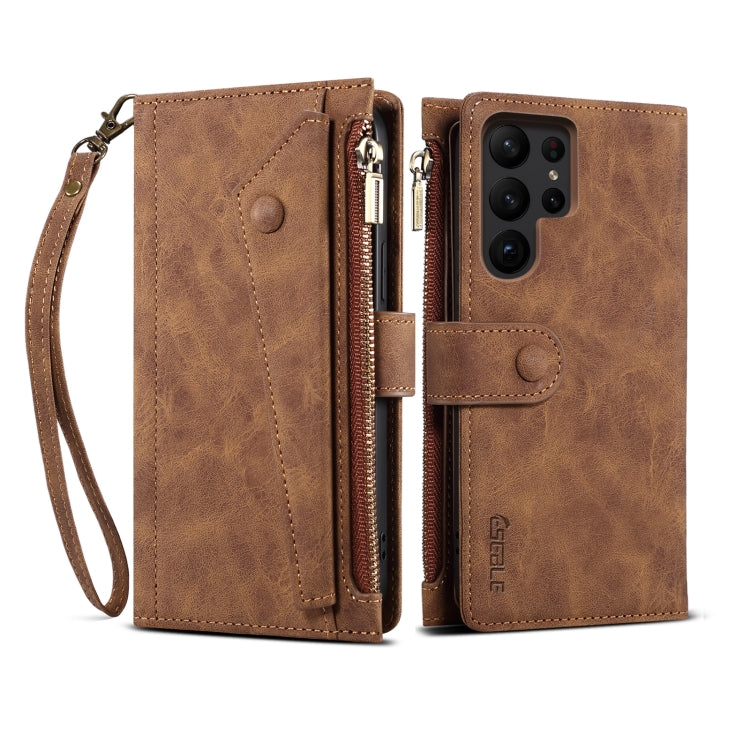 ESEBLE Retro Frosted RFID Flip Leather Phone Case, For Samsung Galaxy S24 Ultra 5G, For Samsung Galaxy S24+ 5G