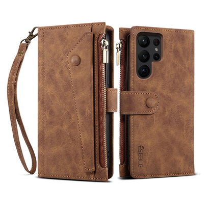 ESEBLE Retro Frosted RFID Flip Leather Phone Case, For Samsung Galaxy S24 Ultra 5G, For Samsung Galaxy S24+ 5G