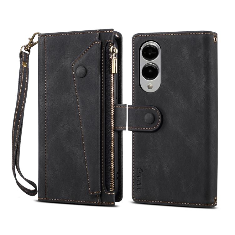 ESEBLE Retro Frosted RFID Flip Leather Phone Case, For Samsung Galaxy S25 FE 5G, For Samsung Galaxy S25 Edge 5G, For Samsung Galaxy S25 5G, For Samsung Galaxy S25+ 5G, For Samsung Galaxy S25 Ultra 5G, For Samsung Galaxy S24 FE 5G