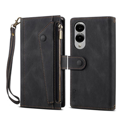 ESEBLE Retro Frosted RFID Flip Leather Phone Case, For Samsung Galaxy S25 FE 5G, For Samsung Galaxy S25 Edge 5G, For Samsung Galaxy S25 5G, For Samsung Galaxy S25+ 5G, For Samsung Galaxy S25 Ultra 5G, For Samsung Galaxy S24 FE 5G
