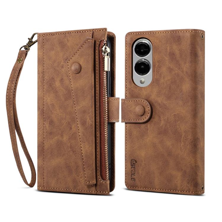 ESEBLE Retro Frosted RFID Flip Leather Phone Case, For Samsung Galaxy S26+ 5G, For Samsung Galaxy S26 Ultra 5G, For Samsung Galaxy S26 5G, For Samsung Galaxy S25 FE 5G, For Samsung Galaxy S25 Edge 5G, For Samsung Galaxy S25 5G