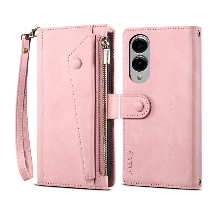 ESEBLE Retro Frosted RFID Flip Leather Phone Case, For Samsung Galaxy S25 FE 5G, For Samsung Galaxy S25 Edge 5G, For Samsung Galaxy S25 5G, For Samsung Galaxy S25+ 5G, For Samsung Galaxy S25 Ultra 5G, For Samsung Galaxy S24 FE 5G