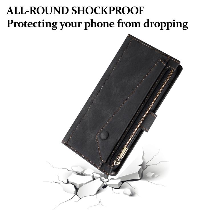 ESEBLE Retro Frosted RFID Flip Leather Phone Case, For Samsung Galaxy S26+ 5G, For Samsung Galaxy S26 Ultra 5G, For Samsung Galaxy S26 5G, For Samsung Galaxy S25 FE 5G, For Samsung Galaxy S25 Edge 5G, For Samsung Galaxy S25 5G