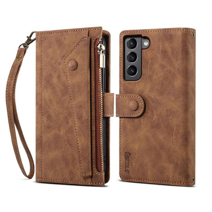 ESEBLE Retro Frosted RFID Flip Leather Phone Case, For Samsung Galaxy S26+ 5G, For Samsung Galaxy S26 Ultra 5G, For Samsung Galaxy S26 5G, For Samsung Galaxy S25 FE 5G, For Samsung Galaxy S25 Edge 5G, For Samsung Galaxy S25 5G