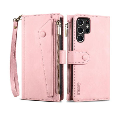 ESEBLE Retro Frosted RFID Flip Leather Phone Case, For Samsung Galaxy S26+ 5G, For Samsung Galaxy S26 Ultra 5G, For Samsung Galaxy S26 5G, For Samsung Galaxy S25 FE 5G, For Samsung Galaxy S25 Edge 5G, For Samsung Galaxy S25 5G
