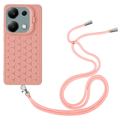 Honeycomb Radiating Holder TPU Phone Case with Lanyard, For Xiaomi Redmi Note 13 Pro 4G, For Xiaomi Redmi Note 13 4G, For Xiaomi Redmi 13C, For Xiaomi Redmi 12 4G