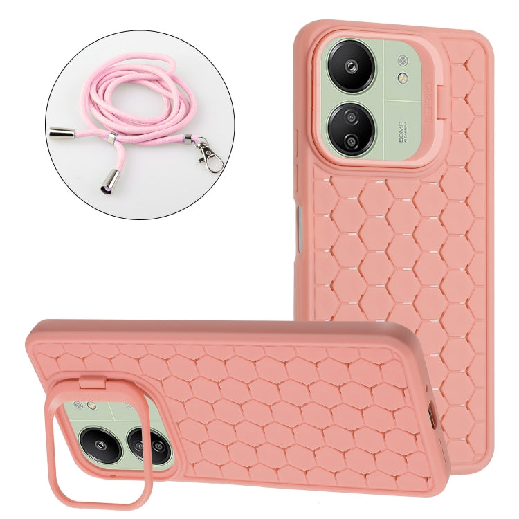 Honeycomb Radiating Holder TPU Phone Case with Lanyard, Series 1