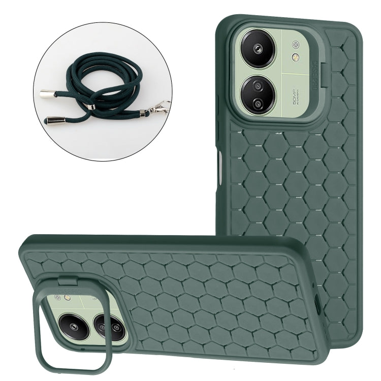 Honeycomb Radiating Holder TPU Phone Case with Lanyard, Series 1