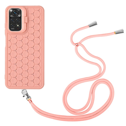 Honeycomb Radiating Holder TPU Phone Case with Lanyard, For Xiaomi Redmi Note 12 Pro 4G, For Xiaomi Redmi Note 12 4G Global, For Xiaomi Redmi 12C, For Xiaomi Redmi Note 11 Global