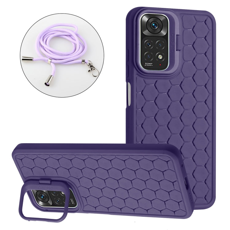 Honeycomb Radiating Holder TPU Phone Case with Lanyard, Series 2