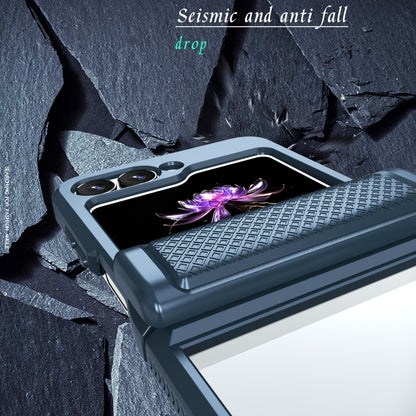 Transparent Tempered Glass Shockproof Folding Phone Case with Hinge