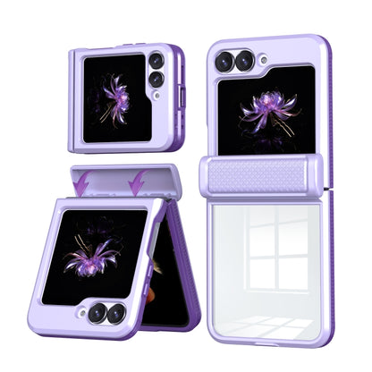 Transparent Tempered Glass Shockproof Folding Phone Case with Hinge, For Samsung Galaxy Z Flip6 / Flip7 FE, For Samsung Galaxy Z Fold6 5G