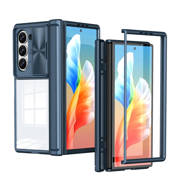 Transparent Tempered Glass Shockproof Folding Phone Case with Hinge, For Samsung Galaxy Z Flip6 / Flip7 FE, For Samsung Galaxy Z Fold6 5G