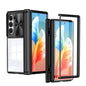 Transparent Tempered Glass Shockproof Folding Phone Case with Hinge, For Samsung Galaxy Z Flip6 / Flip7 FE, For Samsung Galaxy Z Fold6 5G