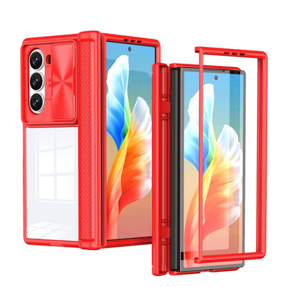 Transparent Tempered Glass Shockproof Folding Phone Case with Hinge, For Samsung Galaxy Z Flip6 / Flip7 FE, For Samsung Galaxy Z Fold6 5G