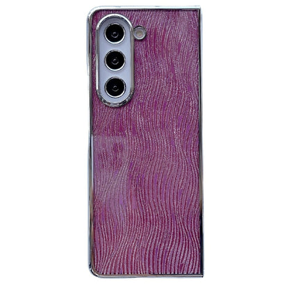 PC Side Buckle+Ripples Glitter Paper Full Coverage Phone Case, For Samsung Galaxy Z Flip6 / Flip7 FE, For Samsung Galaxy Z Fold6, For Samsung Galaxy Z Fold5, For Samsung Galaxy Z Flip5, For Samsung Galaxy Z Fold4, For Samsung Galaxy Z Flip4������������...