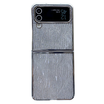PC Side Buckle+Ripples Glitter Paper Full Coverage Phone Case, For Samsung Galaxy Z Flip6 / Flip7 FE, For Samsung Galaxy Z Fold6, For Samsung Galaxy Z Fold5, For Samsung Galaxy Z Flip5, For Samsung Galaxy Z Fold4, For Samsung Galaxy Z Flip4������������...