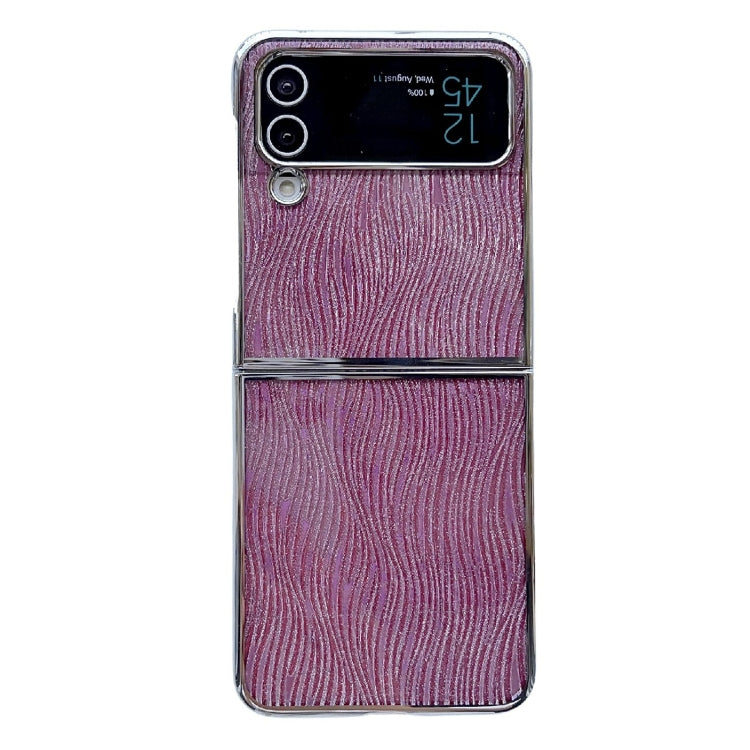 PC Side Buckle+Ripples Glitter Paper Full Coverage Phone Case, For Samsung Galaxy Z Flip6 / Flip7 FE, For Samsung Galaxy Z Fold6, For Samsung Galaxy Z Fold5, For Samsung Galaxy Z Flip5, For Samsung Galaxy Z Fold4, For Samsung Galaxy Z Flip4������������...