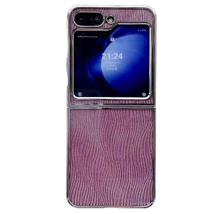 PC Side Buckle+Ripples Glitter Paper Full Coverage Phone Case, For Samsung Galaxy Z Flip6 / Flip7 FE, For Samsung Galaxy Z Fold6, For Samsung Galaxy Z Fold5, For Samsung Galaxy Z Flip5, For Samsung Galaxy Z Fold4, For Samsung Galaxy Z Flip4������������...