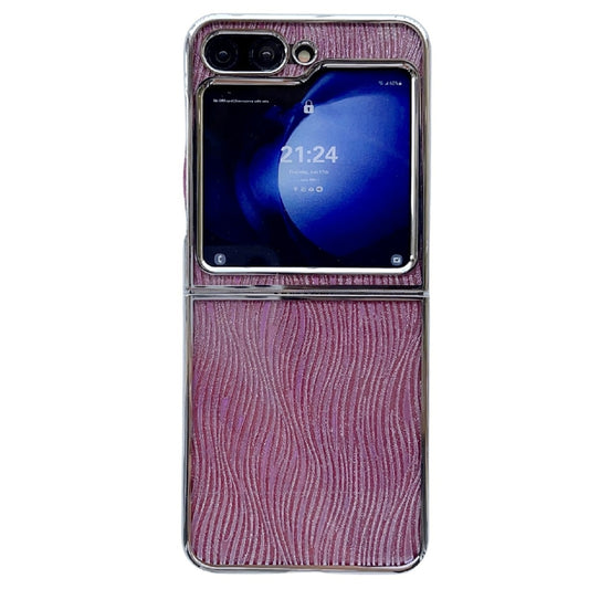 PC Side Buckle+Ripples Glitter Paper Full Coverage Phone Case, For Samsung Galaxy Z Flip6 / Flip7 FE, For Samsung Galaxy Z Fold6, For Samsung Galaxy Z Fold5, For Samsung Galaxy Z Flip5, For Samsung Galaxy Z Fold4, For Samsung Galaxy Z Flip4