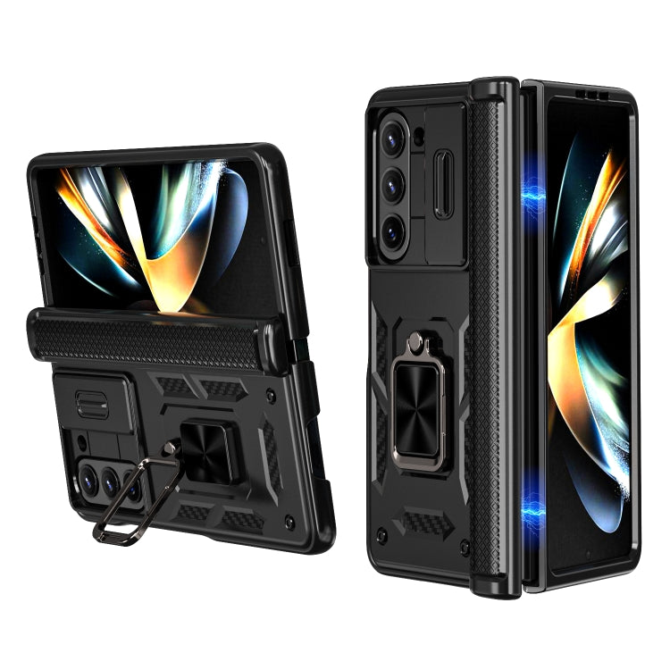 Sliding Window Hinge Phone Case with Ring Stand, For Samsung Galaxy Z Fold7 5G, For Samsung Galaxy Z Flip7 5G, For Samsung Galaxy Z Flip6 / Flip7 FE, For Samsung Galaxy Z Fold6 5G