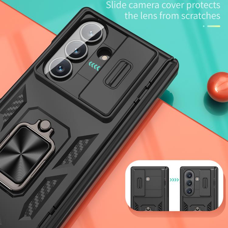Sliding Window Hinge Phone Case with Ring Stand, For Samsung Galaxy Z Fold7 5G, For Samsung Galaxy Z Flip7 5G, For Samsung Galaxy Z Flip6 / Flip7 FE, For Samsung Galaxy Z Fold6 5G