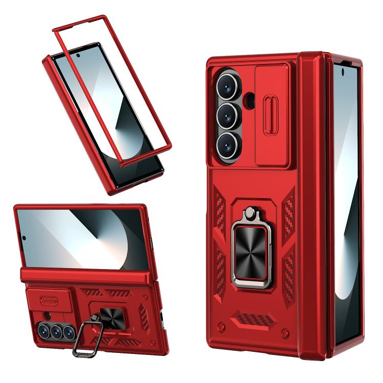 Sliding Window Hinge Phone Case with Ring Stand, For Samsung Galaxy Z Fold7 5G, For Samsung Galaxy Z Flip7 5G, For Samsung Galaxy Z Flip6 / Flip7 FE, For Samsung Galaxy Z Fold6 5G