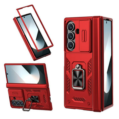 Sliding Window Hinge Phone Case with Ring Stand, For Samsung Galaxy Z Fold7 5G, For Samsung Galaxy Z Flip7 5G, For Samsung Galaxy Z Flip6 / Flip7 FE, For Samsung Galaxy Z Fold6 5G