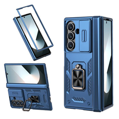 Sliding Window Hinge Phone Case with Ring Stand, For Samsung Galaxy Z Fold7 5G, For Samsung Galaxy Z Flip7 5G, For Samsung Galaxy Z Flip6 / Flip7 FE, For Samsung Galaxy Z Fold6 5G