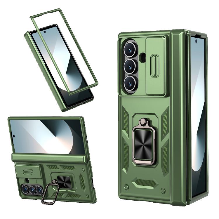 Sliding Window Hinge Phone Case with Ring Stand, For Samsung Galaxy Z Fold7 5G, For Samsung Galaxy Z Flip7 5G, For Samsung Galaxy Z Flip6 / Flip7 FE, For Samsung Galaxy Z Fold6 5G