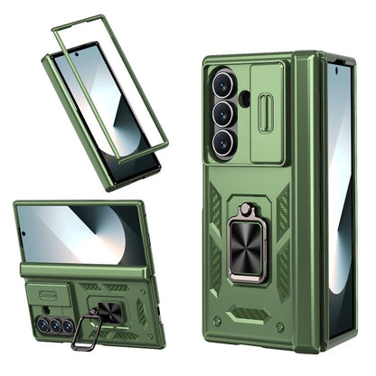 Sliding Window Hinge Phone Case with Ring Stand, For Samsung Galaxy Z Fold7 5G, For Samsung Galaxy Z Flip7 5G, For Samsung Galaxy Z Flip6 / Flip7 FE, For Samsung Galaxy Z Fold6 5G