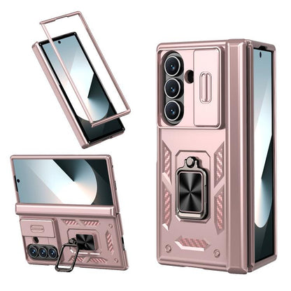 Sliding Window Hinge Phone Case with Ring Stand, For Samsung Galaxy Z Fold7 5G, For Samsung Galaxy Z Flip7 5G, For Samsung Galaxy Z Flip6 / Flip7 FE, For Samsung Galaxy Z Fold6 5G