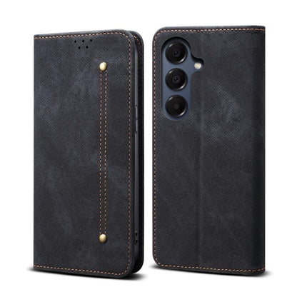 Denim Texture Casual Style Horizontal Flip Leather Case