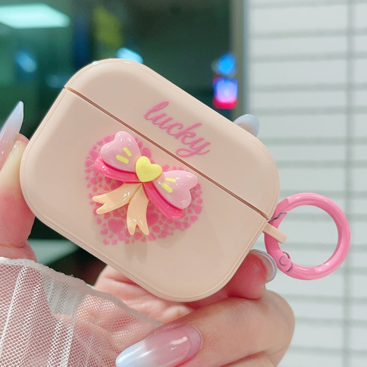 3D Love Bowknot Bluetooth Earphone Protective Case, For AirPods Pro 2, For AirPods 3, For AirPods Pro, For AirPods 2 / 1