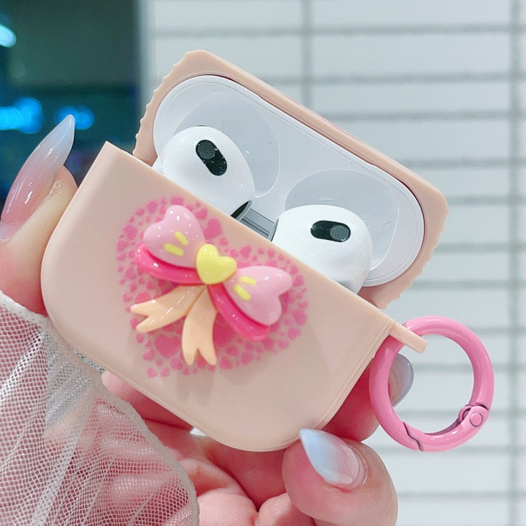 3D Love Bowknot Bluetooth Earphone Protective Case, For AirPods Pro 2, For AirPods 3, For AirPods Pro, For AirPods 2 / 1