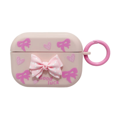 3D Dot Bowknot Bluetooth Earphone Protective Case, For AirPods Pro 2, For AirPods 3, For AirPods Pro, For AirPods 2 / 1