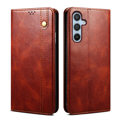 Oil Wax Crazy Horse Texture Leather Phone Case, For Samsung Galaxy S25+ 5G, For Samsung Galaxy S25 Ultra 5G, For Samsung Galaxy S24 FE 5G, For Samsung Galaxy S24 Ultra 5G, For Samsung Galaxy S24+ 5G