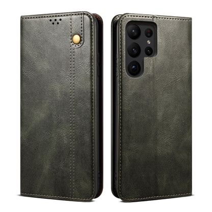 Oil Wax Crazy Horse Texture Leather Phone Case, For Samsung Galaxy S25+ 5G, For Samsung Galaxy S25 Ultra 5G, For Samsung Galaxy S24 FE 5G, For Samsung Galaxy S24 Ultra 5G, For Samsung Galaxy S24+ 5G
