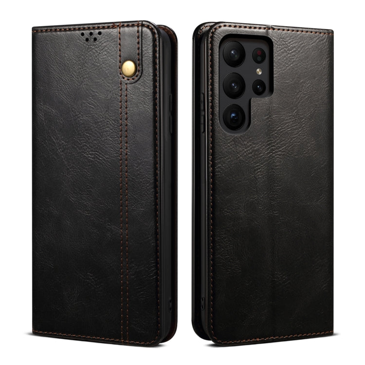 Oil Wax Crazy Horse Texture Leather Phone Case, For Samsung Galaxy S25+ 5G, For Samsung Galaxy S25 Ultra 5G, For Samsung Galaxy S24 FE 5G, For Samsung Galaxy S24 Ultra 5G, For Samsung Galaxy S24+ 5G