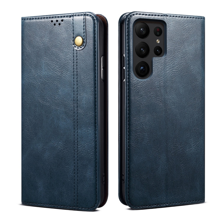 Oil Wax Crazy Horse Texture Leather Phone Case, For Samsung Galaxy S25+ 5G, For Samsung Galaxy S25 Ultra 5G, For Samsung Galaxy S24 FE 5G, For Samsung Galaxy S24 Ultra 5G, For Samsung Galaxy S24+ 5G