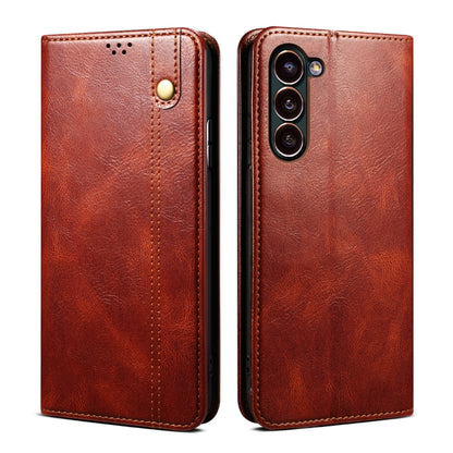 Oil Wax Crazy Horse Texture Leather Phone Case, For Samsung Galaxy S25+ 5G, For Samsung Galaxy S25 Ultra 5G, For Samsung Galaxy S24 FE 5G, For Samsung Galaxy S24 Ultra 5G, For Samsung Galaxy S24+ 5G