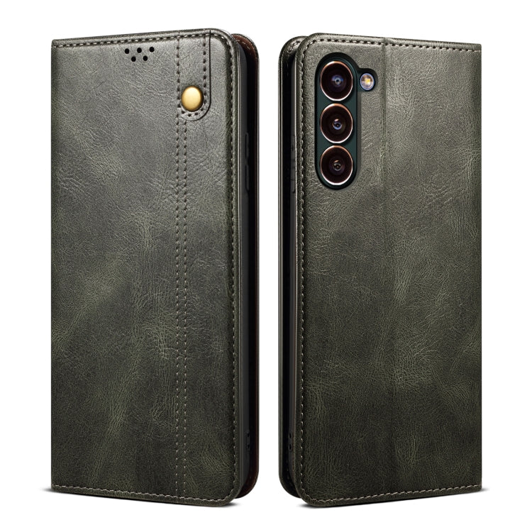 Oil Wax Crazy Horse Texture Leather Phone Case, For Samsung Galaxy S25+ 5G, For Samsung Galaxy S25 Ultra 5G, For Samsung Galaxy S24 FE 5G, For Samsung Galaxy S24 Ultra 5G, For Samsung Galaxy S24+ 5G