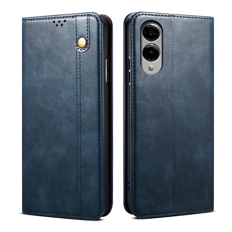 Oil Wax Crazy Horse Texture Leather Phone Case