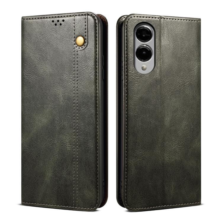 Oil Wax Crazy Horse Texture Leather Phone Case, For Samsung Galaxy S26+ 5G, For Samsung Galaxy S26 Ultra 5G, For Samsung Galaxy S26 5G, For Samsung Galaxy S25 FE 5G, For Samsung Galaxy S25 Edge 5G, For Samsung Galaxy S25 5G