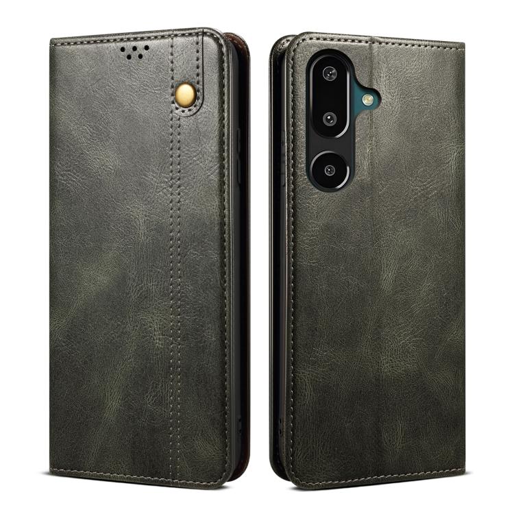 Oil Wax Crazy Horse Texture Leather Phone Case, For Samsung Galaxy S26+ 5G, For Samsung Galaxy S26 Ultra 5G, For Samsung Galaxy S26 5G, For Samsung Galaxy S25 FE 5G, For Samsung Galaxy S25 Edge 5G, For Samsung Galaxy S25 5G