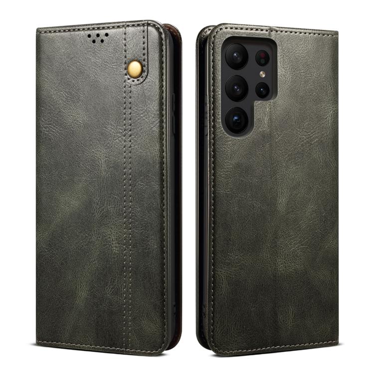 Oil Wax Crazy Horse Texture Leather Phone Case, For Samsung Galaxy S26+ 5G, For Samsung Galaxy S26 Ultra 5G, For Samsung Galaxy S26 5G, For Samsung Galaxy S25 FE 5G, For Samsung Galaxy S25 Edge 5G, For Samsung Galaxy S25 5G