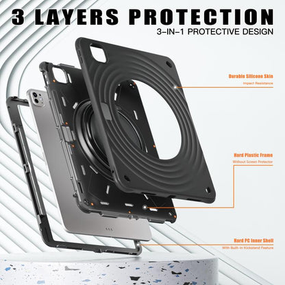 Rotation Handle Holder Silicone Hybrid PC Tablet Case