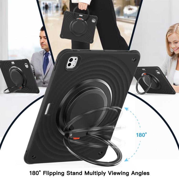 Rotation Handle Holder Silicone Hybrid PC Tablet Case