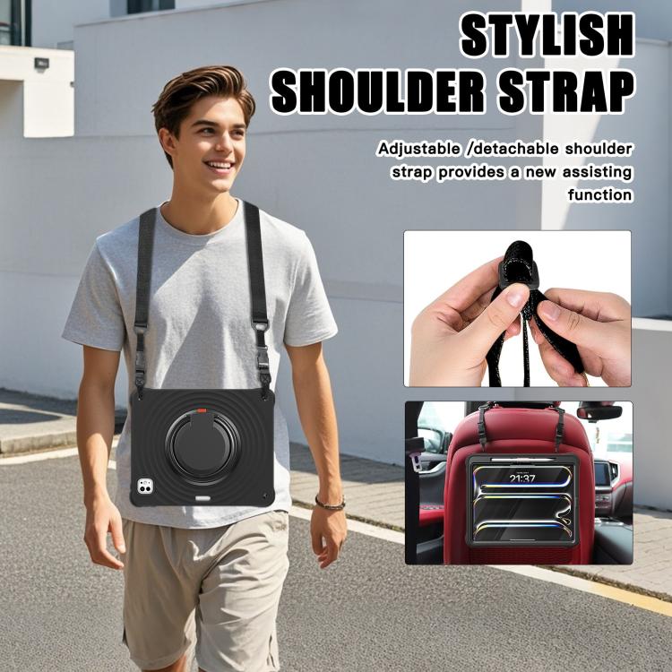 Rotation Handle Holder Silicone Hybrid PC Tablet Case